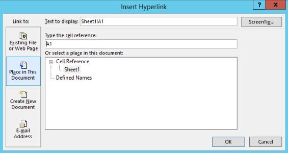Hyperlinks Hyperlinks: Within A Sheet Right click > Hyperlink >