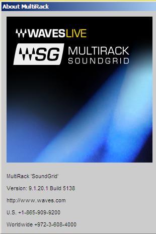 5. General Information - How Do I Know Which Version Is Installed? The version of the MultiRackSoundGrid will appear in the Load Screen when launching the SD software.