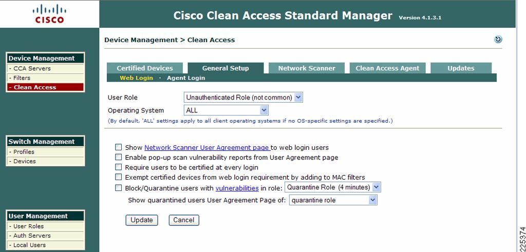 As mentioned previously, the Clean Access Agent in conjunction with the VPN SSO authentication (configured in Enabling Wireless Single Sign-On, page 5-62) offers the best end-user experience as well