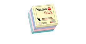 Dimensions: mm 75 x 51 Memo stick cube Code: AV 1494 Memo stick cube Stick Notes in