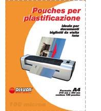 A4 pouches for laminators Dimensions: A4-100 micron High thickness Pack: 100 pouches A4 pouches for