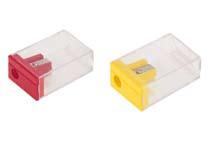 2964 1 hole plastic pencil sharpener with tank Assorted colors