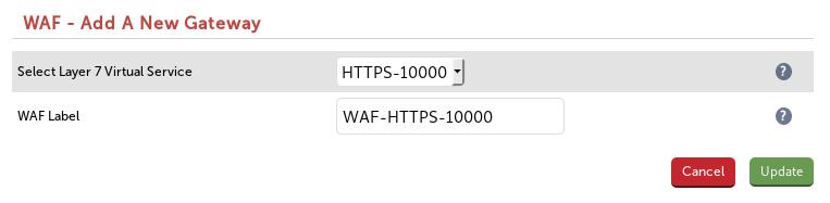 Appliance Configuration for the WAF Gateway with Metaswitch EAS DSS/SSS 4. Set the Real Server Port field to the port that the service in question is listening on, e.g. 10000 5.