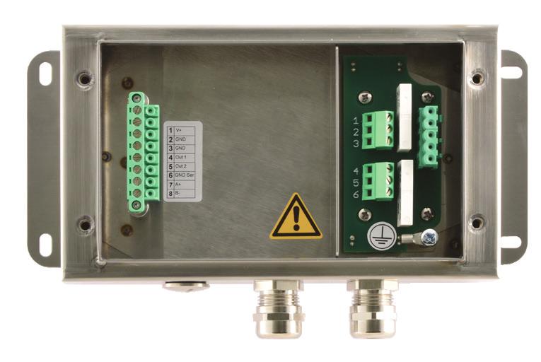4 Optional modules 4.1 Alarm module (option AM2) The module offers two freely configurable relay outputs for alarm or control purposes.