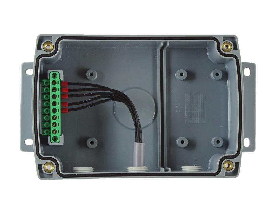Connection terminal block RS485 add on chip Space for optional modules Fig. 2 Modular enclosure 2.