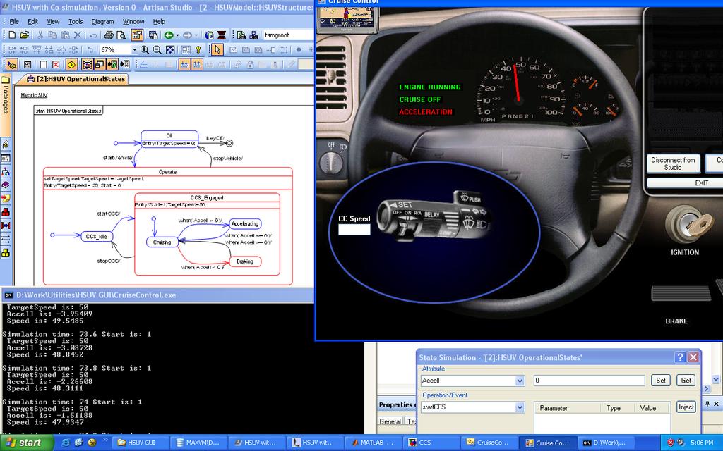 the user, but calculated in a real-time way by the algorithm as implemented in Simulink. A simulation snapshot is shown in Fig. 3.