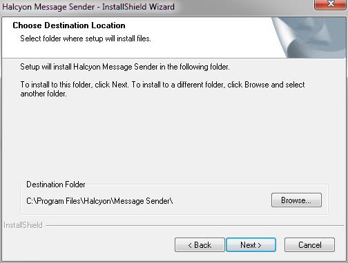 Installing Message Sender onto a Windows Server 6.