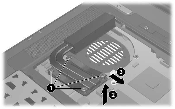 Removal and Replacement Procedures The following screws should be loosened and installed in the 1, 2, 3, 4 sequence stamped on the heat sink. 4. Loosen the four Phillips PM2.5 8.