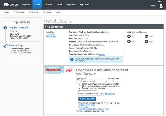 Using Concur Travel Confirm Your Reservation Verify travel