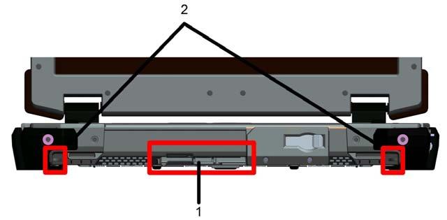 1. Place the DC power cable in the base assembly, aligning the guides on the connector sides with the base.