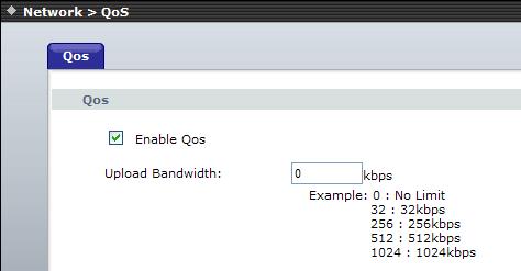 3.4 QOS setting When making a VoIP call, in order to ensure the voice bandwidth, the other connection will automatically reduce