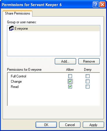 Sharing Servant Keeper Windows 2000/XP/2003 This document is for sharing Servant Keeper on the following Operating Systems: Windows 2000 Professional Windows 2000 Server Windows XP Professional (with