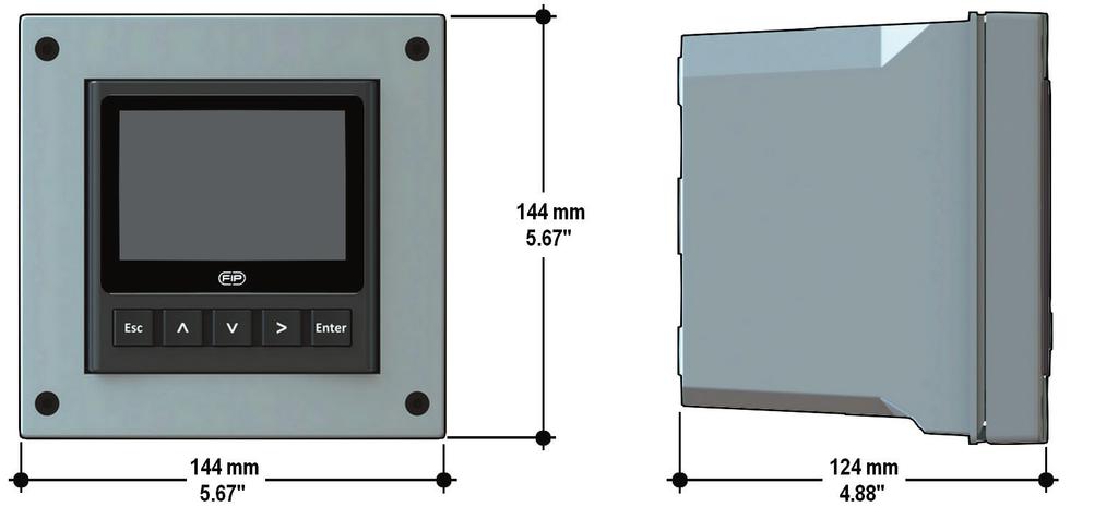 SN1), while the wall mounting version is got fixing the panel mounting version on the wall mounting kit (M9.KWX).
