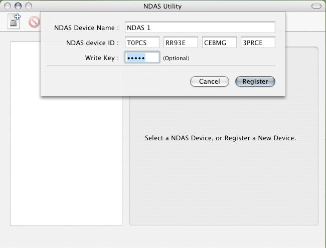 Without the Write Key, the NDAS disk can only be accessed with Read Only rights.