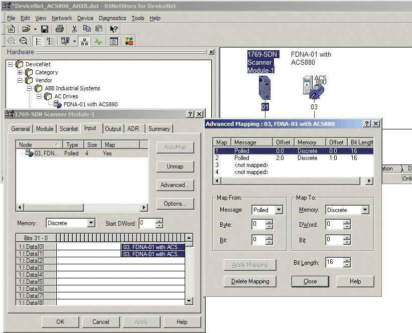 72 Start-up 5. For convenience, you can also edit the Input and Output memory mappings.