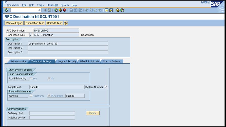 Step 3: Setting Up an RFC Destination. In this step, you create an RFC destination on the local system for each remote SAP system with which you want to communicate.