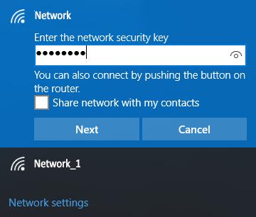 If the network is unencrypted, you will directly connect to it.