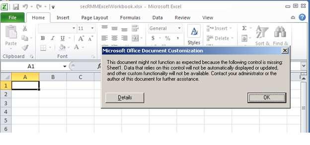 29 - Missing "Trust access to the VBA project object mode" Excel security setting If you receive the message above, you have not enabled