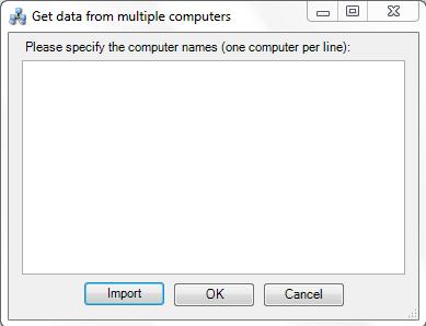 Get existing data from multiple computers Use this button to get the data from the secrmm event log on multiple computers.