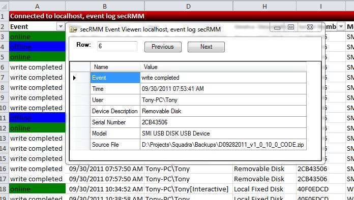 Detail level Simple Checkbox Check this checkbox to display the secrmm data at an Executive level. Specifics about the secrmm events are hidden.