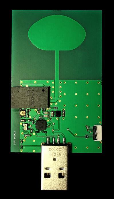 4.4. ISP1510-AN Anchor Board ISP1510 Anchor Board is one of two the application boards that is used for the ranging demonstration. It has dimensions of 62.5 x 40 mm².
