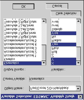 Viewing Results Figure 5-16 Variable Selection dialog, used for selecting the results displayed in the Output Report.