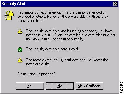 Chapter 2 Viewing and Installing the SSL Security Certificate 3. Click OK.
