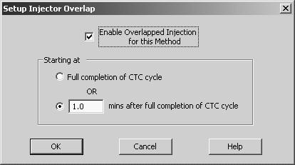 CTC Setup Injector Overlap (Figure 3) Although the CTC moves very rapidly to avoid losing time due to sampler or data analysis functions, this feature can enable the CTC to start processing the next