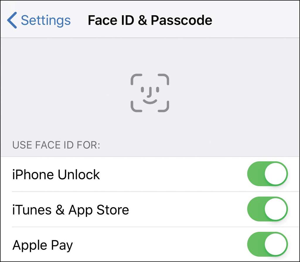 76 Chapter 15 Working with Other Useful iphone Apps and Features associated button twice and your cards appear; tap a card to use it and then use Face ID or Touch ID to complete the process.