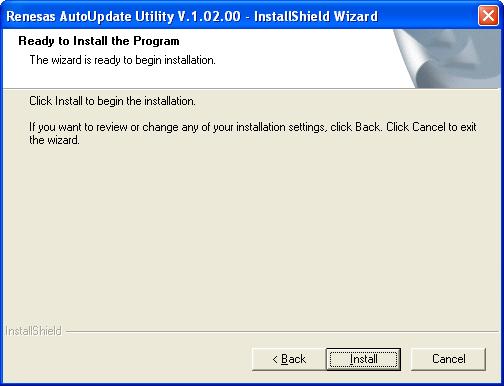 (21) The [Ready to Install the Program] dialog box will appear. Click the [Install] button.