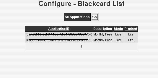 11 CONFIGURE 11.1 Black Card List This is used to create a list of credit card numbers that you do not want to accept.