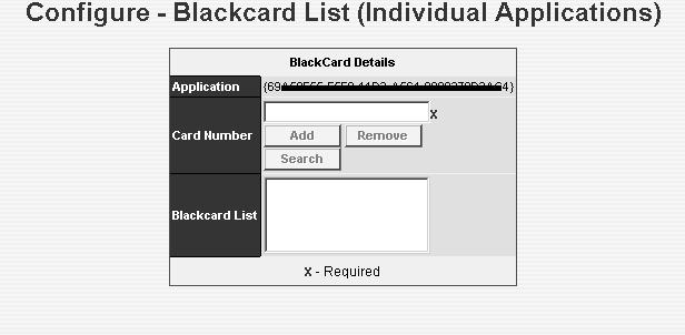The reasons for putting card numbers into this list are at the discretion of each individual merchant and will only be rejected by your business. Click on Configure, scroll to BlackCardList and click.