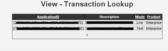 12 VIEW 12.1 Transaction Lookup To lookup the details of a single transaction based on specific search criteria.