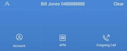 3) Click on the name and number you ve entered (i.e. Bill Jones 0488888888). 4) The main screen will now display the ihelp user s name and phone number.
