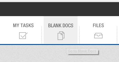 Blank Docs Tab Creating a PARF 1. Click Blank Docs 2. Select the appropriate PARF 3. After the PARF is selected, Add Document will display a.