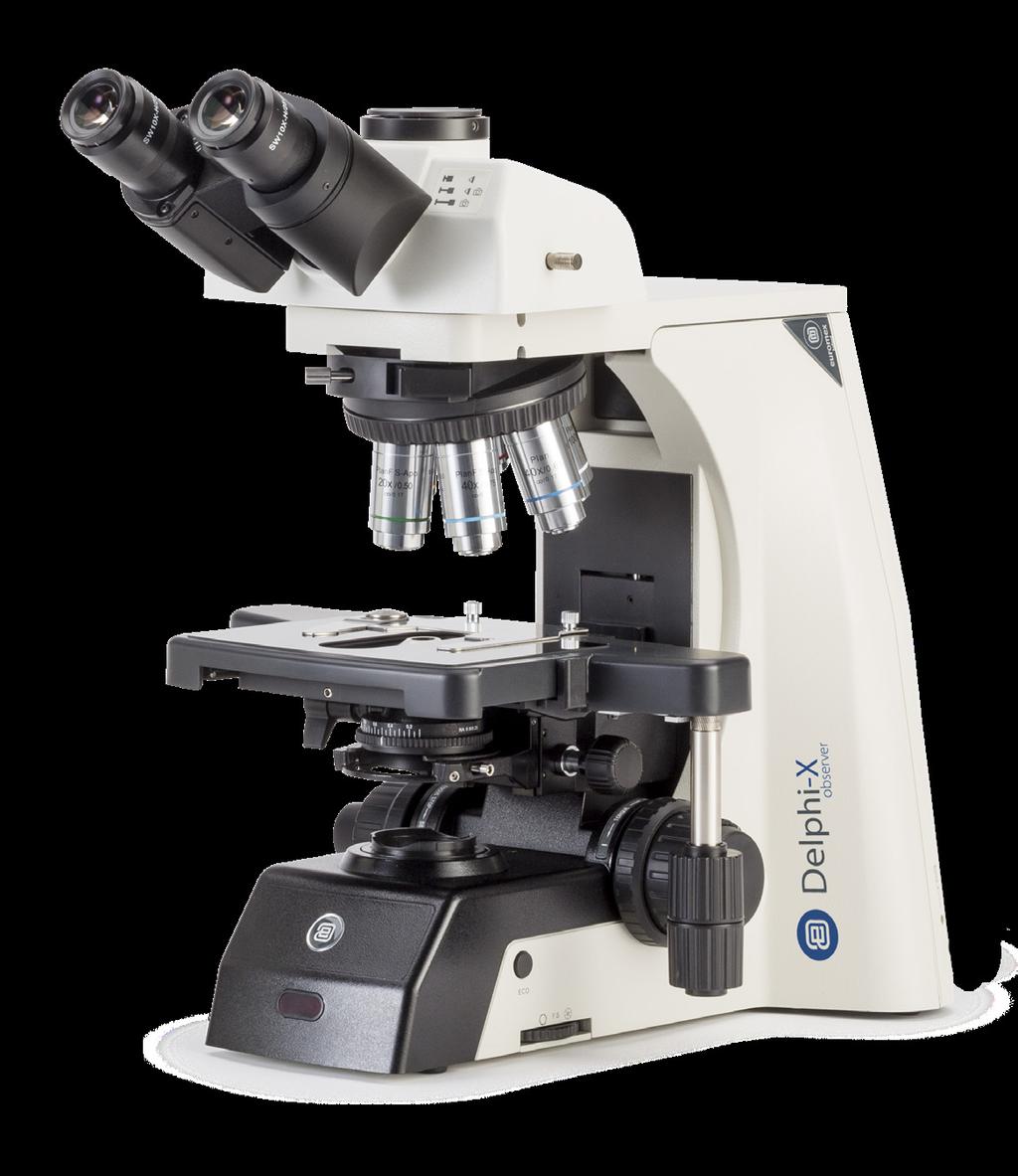 Diopter ± 5 adjustments on both Ergonomic tilting head FACE-TO-FACE DUAL HEAD SYSTEM The Delphi-X Observer can be supplied with two binocular heads in a faceto-face configuration allowing
