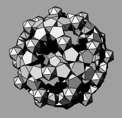 An infinite knot of 3-antiprisms has got the same symmetry as the space filling combination of tetrahedra and octahedra.