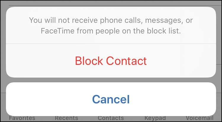 Solving iphone Problems 41 5 Tap Block Contact. The contact becomes blocked, and you no longer receive calls, messages, or FaceTime requests from them.