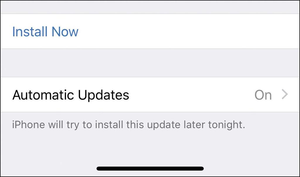 Maintaining iphone Apps 7 9 After the update has been downloaded, tap Install Now. (If the Automatic option is active, the installation happens without this step.
