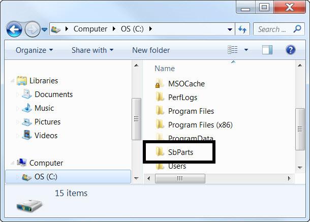 The simplest way to switch between setups is to change out the SbParts folder. This requires creating a setup file for both configurations. Create a folder to store both indexer and table setup files.