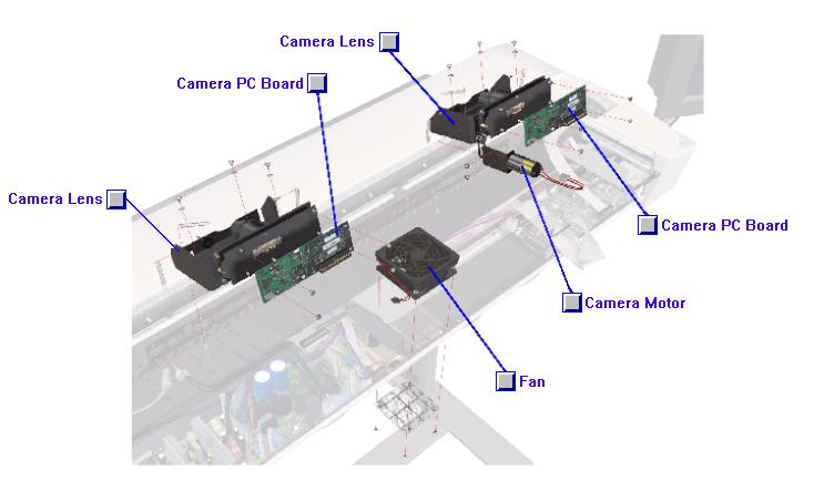 Copier Camera Components and Fan