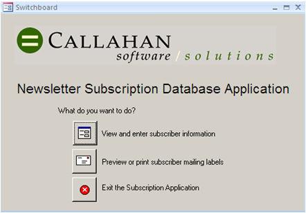 Put Final Touches on an Application Callahan Chapter 11 Preparing Your Application for Distribution Controlling How Your Application Starts Forms-based bound forms for data presentation dialog boxes