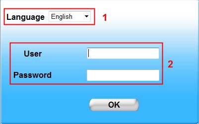 2.1 Login Window Section1 Language FOSCAM camera supports up to multi-languages, such as English,