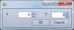 coordinate window and manually fill out the correct coordinate and click button to send the coordinate. The image offset of the entire screen is set in ; after setting is done, click to confirm.