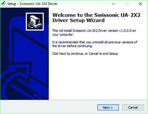 Installation and starting up 4.3.1 Installation in Windows To use all the features of the applications, install the USB audio driver as follows: 1. Disconnect the USB cable from the computer. 2.