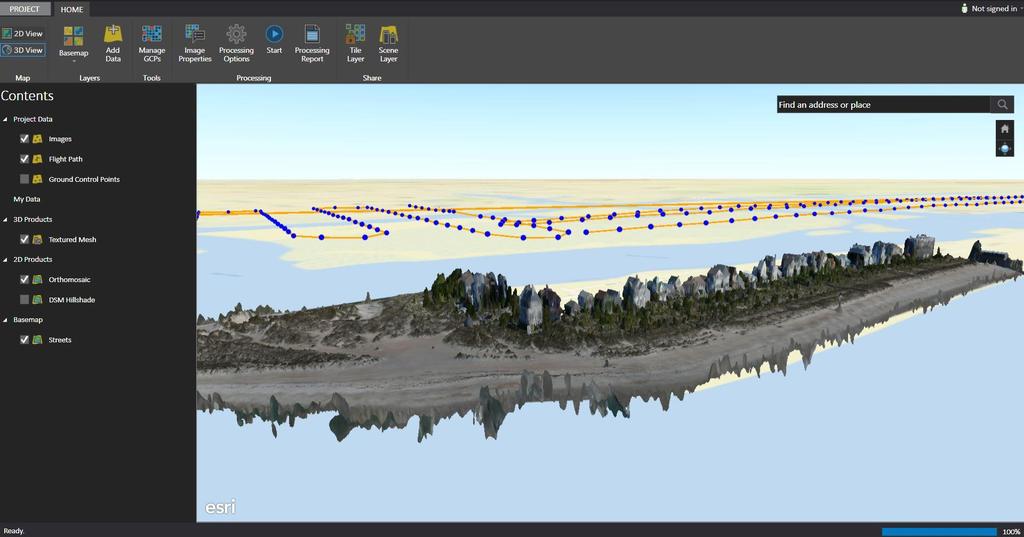 Fly-through of Technical Features Drone2Map SharingIn addition to the previous outputs, Drone to