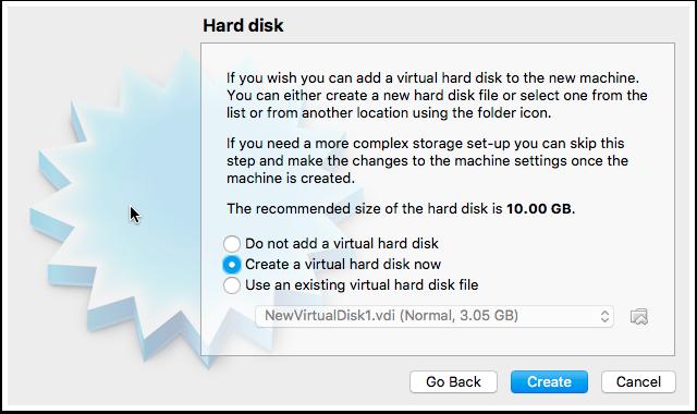 3.3 VM Configuration - Hard Disk Select the