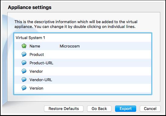 18.4 Exporting a VM archive - 4 You can review data about the VM.