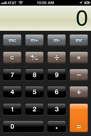 Calculator 26 Using the calculator Tap numbers and functions in Calculator just as you would with a standard calculator.
