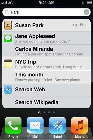 Searching You can search many apps on iphone, including Contacts, Mail, Calendar, Music, Messages, Notes, and Reminders. You can search an individual app, or all apps at once.